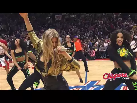 Download MP3 Fergie's Surprise L A Love Performance at the Clippers Game