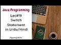 Lec Switch Statement in Java Java Programming in