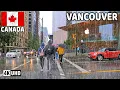 Download Lagu [Rain Walk] 🇨🇦 【4K】⛈️⛈️⛈️ Heavy Rain in Downtown Vancouver, West Side \u0026 East Side. BC, Canada. 2025.