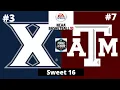 #3 Xavier vs #7 Texas A\u0026M - NCAA Basketball 10 Simulation!