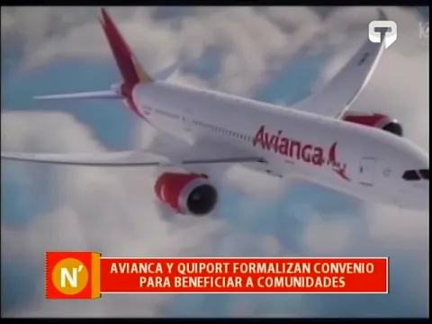 Avianca y Quiport formalizan convenio para beneficiar a comunidades