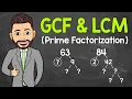 How to Find the GCF and LCM using Prime Factorization Math with Mr J