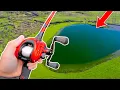 Fishing for 10lb Bass in LOADED Pond