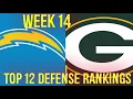 Top 12 Defense DST Rankings Week 14 Fantasy Football