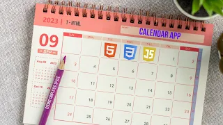 Build Calendar App With Events List using JavaScript Part 1 - HTML