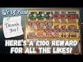 Lagu £100 mix of lotto scratch tickets because I've been so lucky and to say thank you for all the likes!