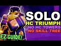 How To SOLO Hardcore With NO SKILL TREE TDS - Full EZ Guide