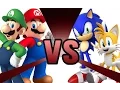 Download Lagu MARIO and LUIGI vs SONIC and TAILS! Cartoon Fight Club Episode 3