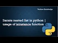 Iterate nested list in python isinstance function