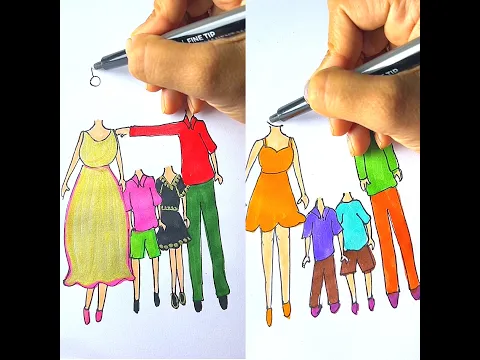 2 Types of Funny Family Stories is back #shorts #art #craft #drawing