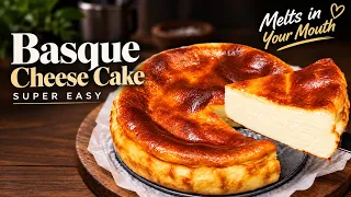 Easy Basque Burnt Cheesecake Recipe | Super Creamy Basque Cheesecake