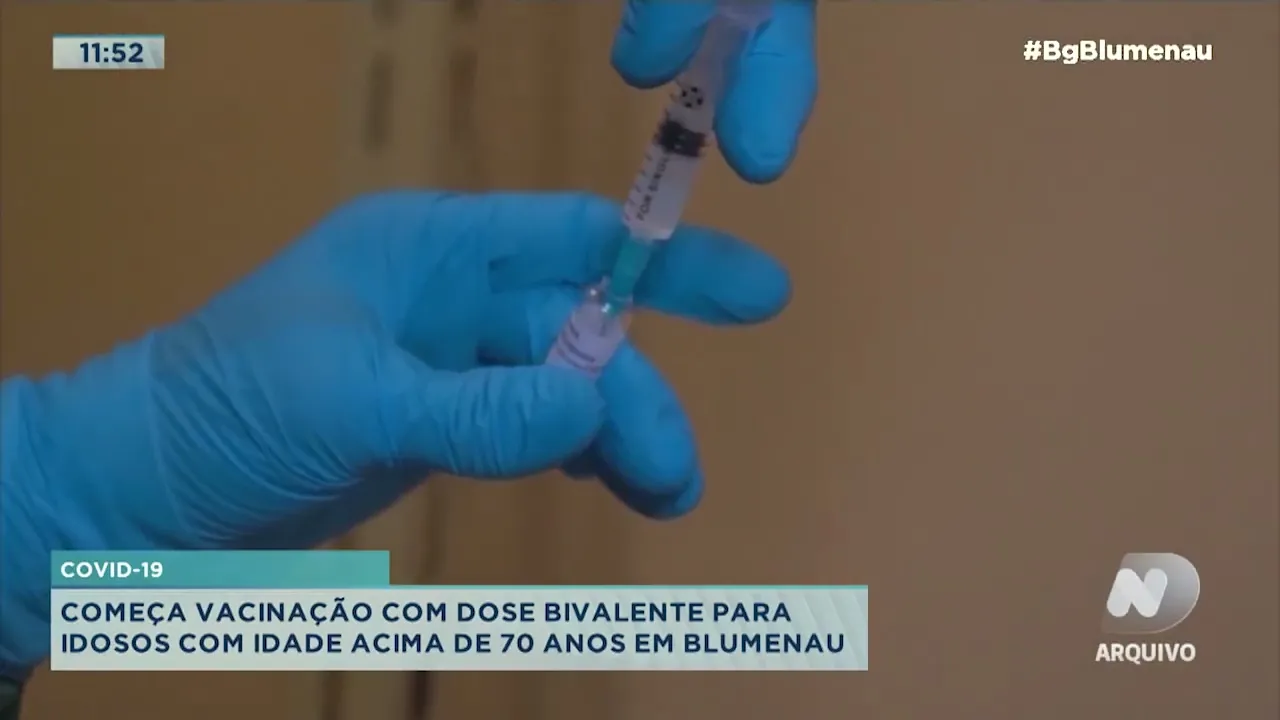 Começa a vacinação com a dose bivalente contra Covid-19 para idosos acima de 70 anos em Blumenau