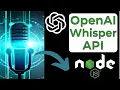 OpenAI Whisper API with Node JS Javascript latest tutorial How to convert mp3 to text AI