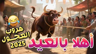 أهلا بالعيد مرحب بالعيد هروب العجل في عيد الاضحى   دندنها