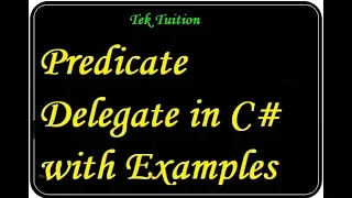 Predicate Delegate in C