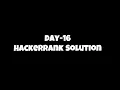 100 Days of Coding Day 16 HackerRank Questions Solutions CSI VCODE
