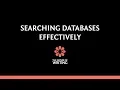 How to Search Academic Databases Research Skills The Nature of Writing
