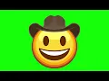 Cowboy Hat Face Animated Emoji in Green Screen 4K Quality Free Download Google Drive Link