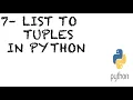 How to Convert to List into Tuple List to Tuple Python tutorials Spyder IDE