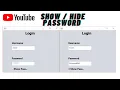 Hide and Show Password in Java With Source Code NetBeans JPasswordField JTextField Java Swing