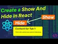React JS Tutorial - Basic to Advance Hide Show and Toggle in ReactJs Ujjwal Technical Tips
