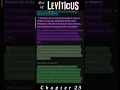 Reading the Book of Leviticus Chapter 23 NLT