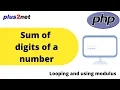 Sum of all digits of a number in PHP by extracting digits and by using sticky form