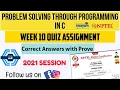 Problem Solving Through Programming In C Week 10 Answers 2021 NPTEL