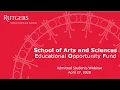 School of Arts and Sciences EOF Program Webinar April 27 2020