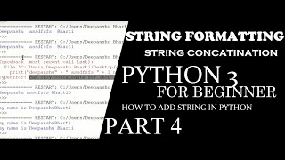 String Formatting String Concatination in Python Full Tutorial In Hindi Python For Beginners