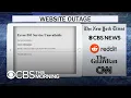 Major internet outage affects CBS News CNN New York Times other global sites