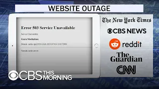 Major internet outage affects CBS News CNN New York Times other global sites