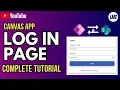 Canvas App LOG IN page Complete Tutorial UI Functionality Database