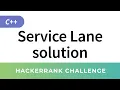 HackerRank Solution Service Lane in C