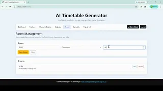 AI Based Timetable Generator
