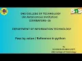 Pass by value Reference Python V-1 SNS Institutions