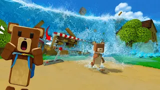 TUAS⁉️ MEMBUAT BANJIR DESA BERUANG😱 SUPER BEAR ADVENTURE