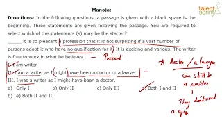 Sentence Starter Additional Question 1 and 2 Sentences English TalentSprint Aptitude Prep