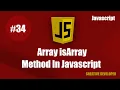 Javascript isArray method isArray method in javascript isArray method Javascript Course