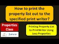 How to print the property list out to the specified print writer Java properties Java Tutorial
