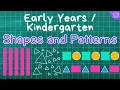 Fun with Patterns and Shapes for Kids Kindergarten Maths Lesson