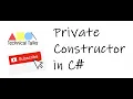 Private Constructor in C with real time example