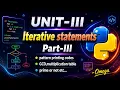 Python Unit-III Loops Part-3 GCD Prime Patterns Multiplication Table More Omega