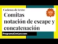 JavaScript comillas notacion de escape y concatenacion