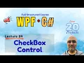 CheckBox Control In WPF WPF Course for Beginners