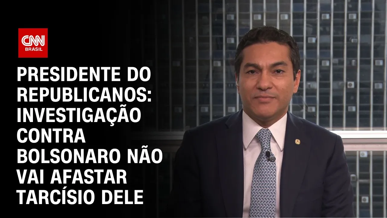 Presidente do Republicanos: Investigação contra Bolsonaro não vai afastar Tarcísio dele | BASTIDORES