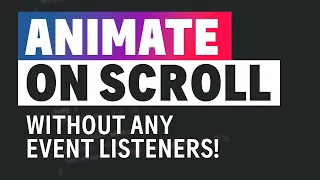 JavaScript Scroll Animation Tutorial Web Animations API ScrollTimeline