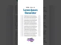 Lorem Ipsum Generator HTML CSS JAVASCRIPT JavaScript Project For Beginners
