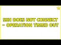 SSH does not connect - Operation timed out