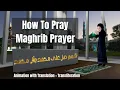 How to Pray Maghrib Prayer Easy to Follow Animation